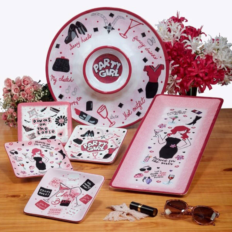 Divas on the Loose Square Canape Plate by Certified International-1