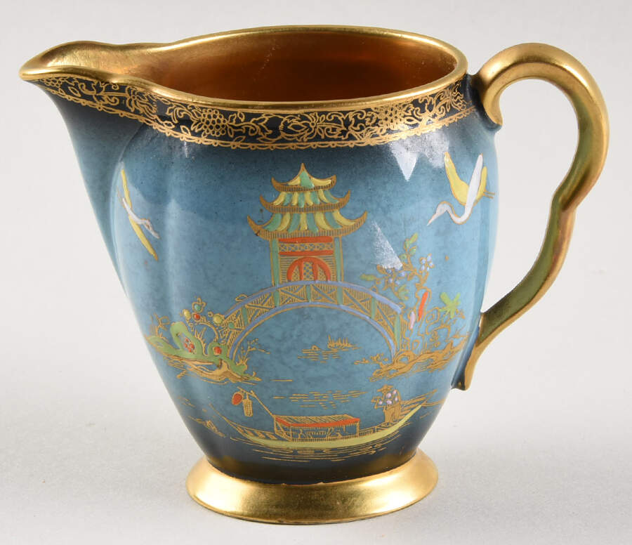 Bleu Royal (Pagoda) Creamer by Carlton Ware (England)-1