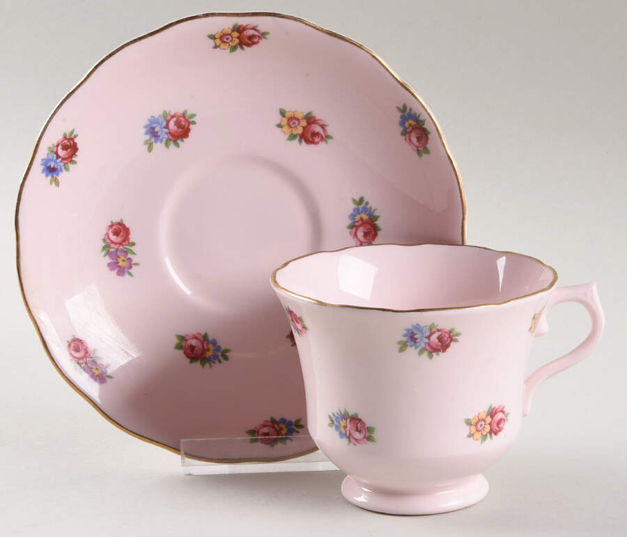 CSX8 Footed Cup & Saucer Set by Crown Essex-1