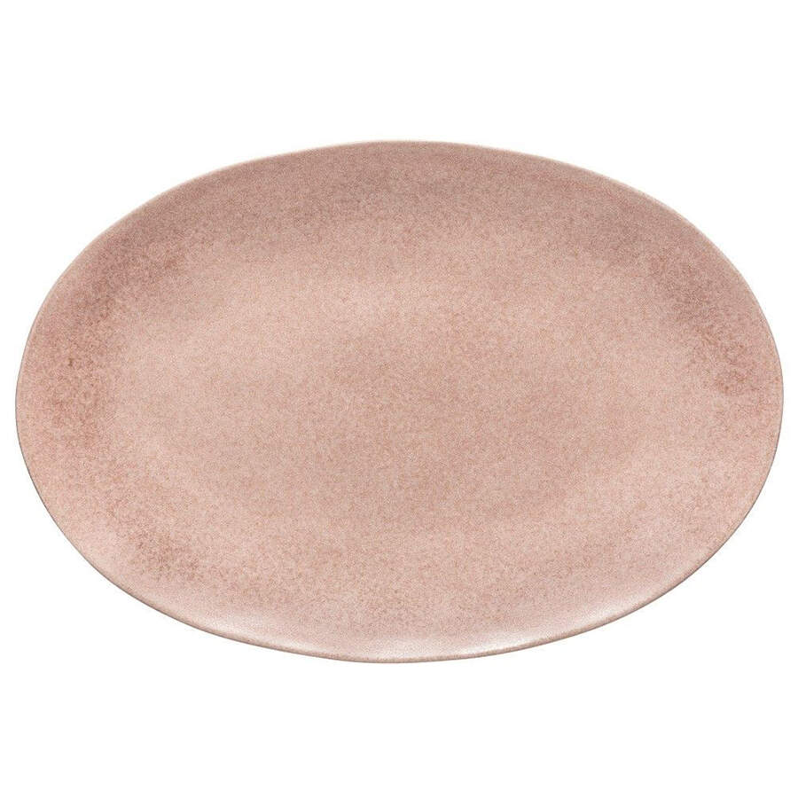 Livia- Mauve Rose (Pink) 18" Oval Serving Platter by Costa Nova China-1