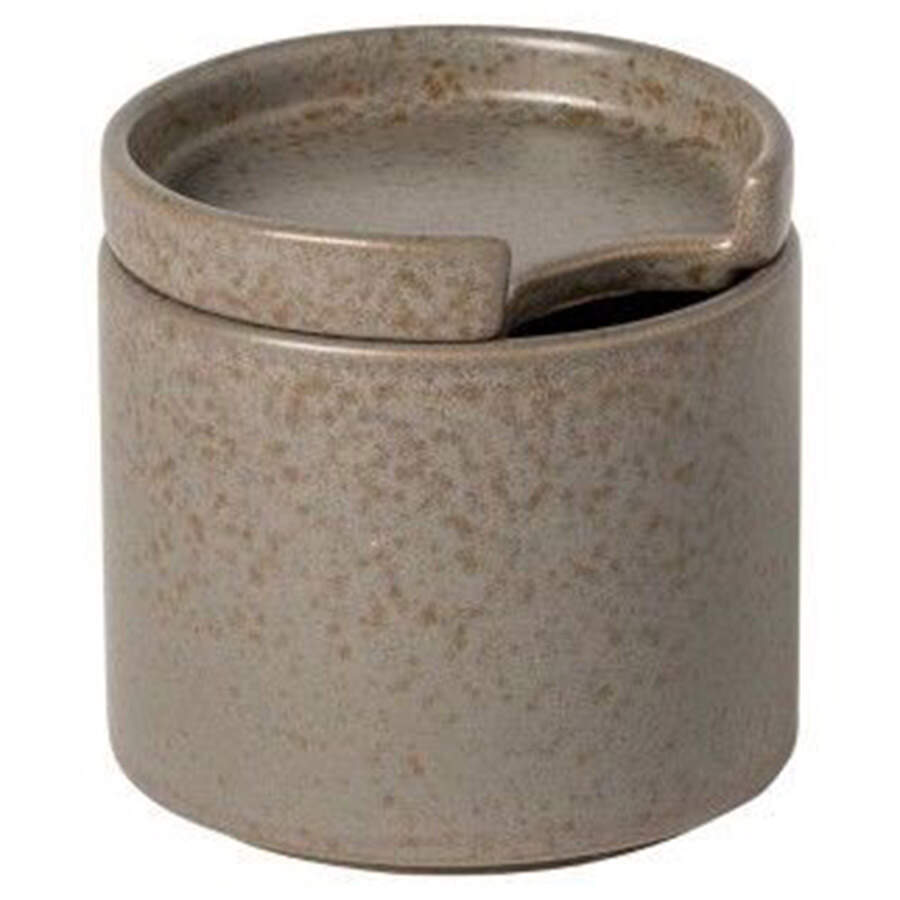 Redonda Oak (Brown) Sugar Bowl & Lid by Costa Nova China-1
