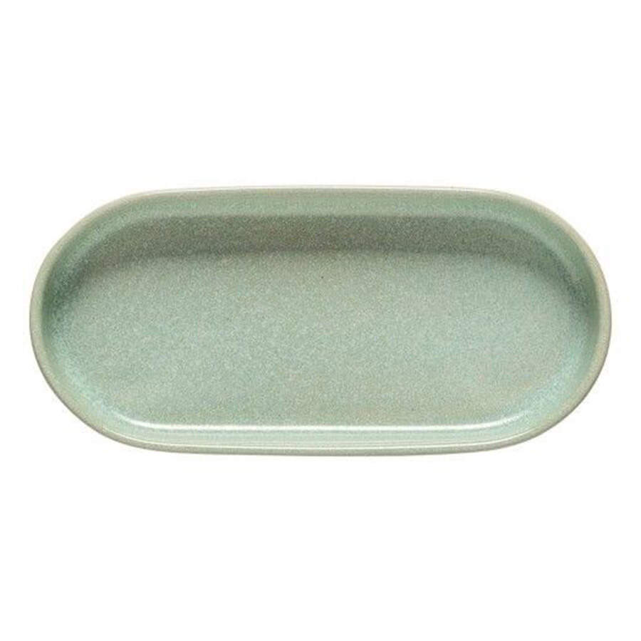 Redonda Bay Leaf (Green) 8" Oval Serving Platter by Costa Nova China-1
