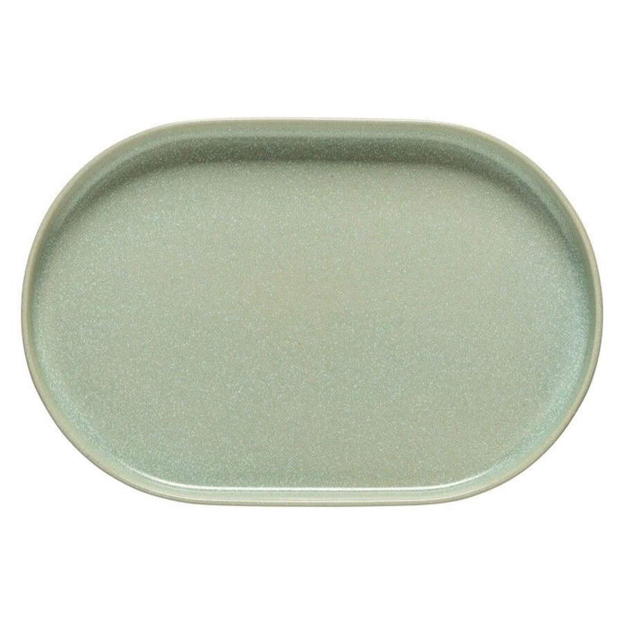 Redonda Bay Leaf (Green) 13" Oval Serving Platter by Costa Nova China-1