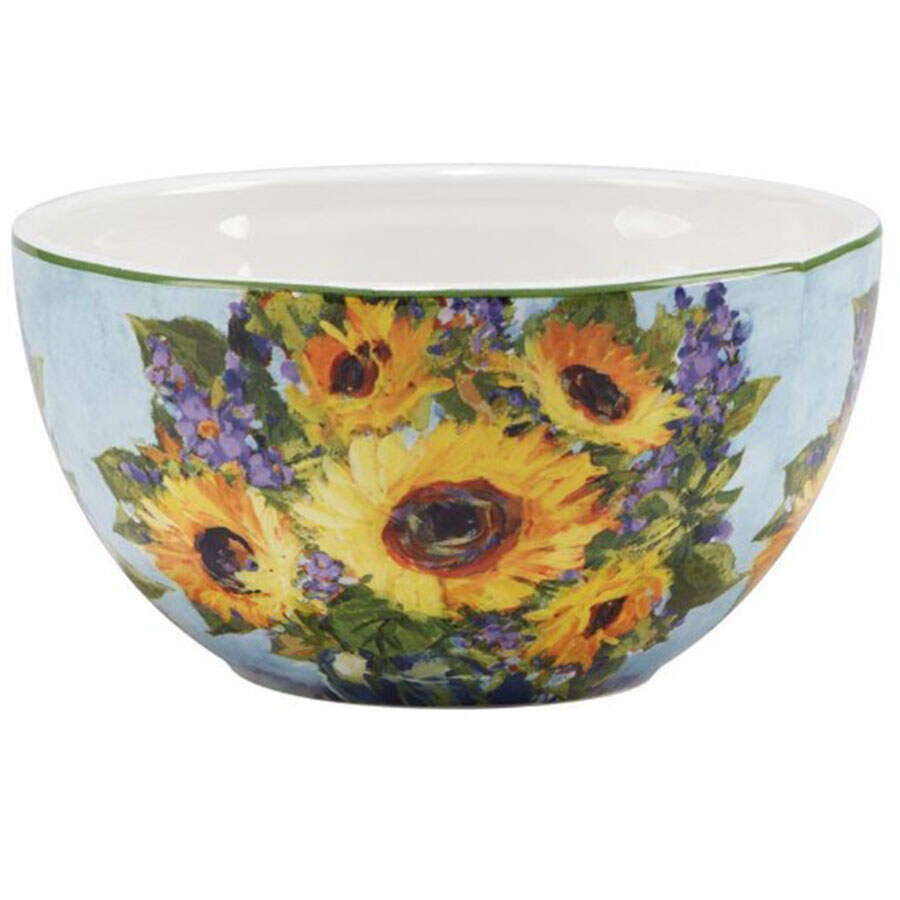 Sunflower Bouquet Individual Ice Cream/Dip Bowl by Certified International-1