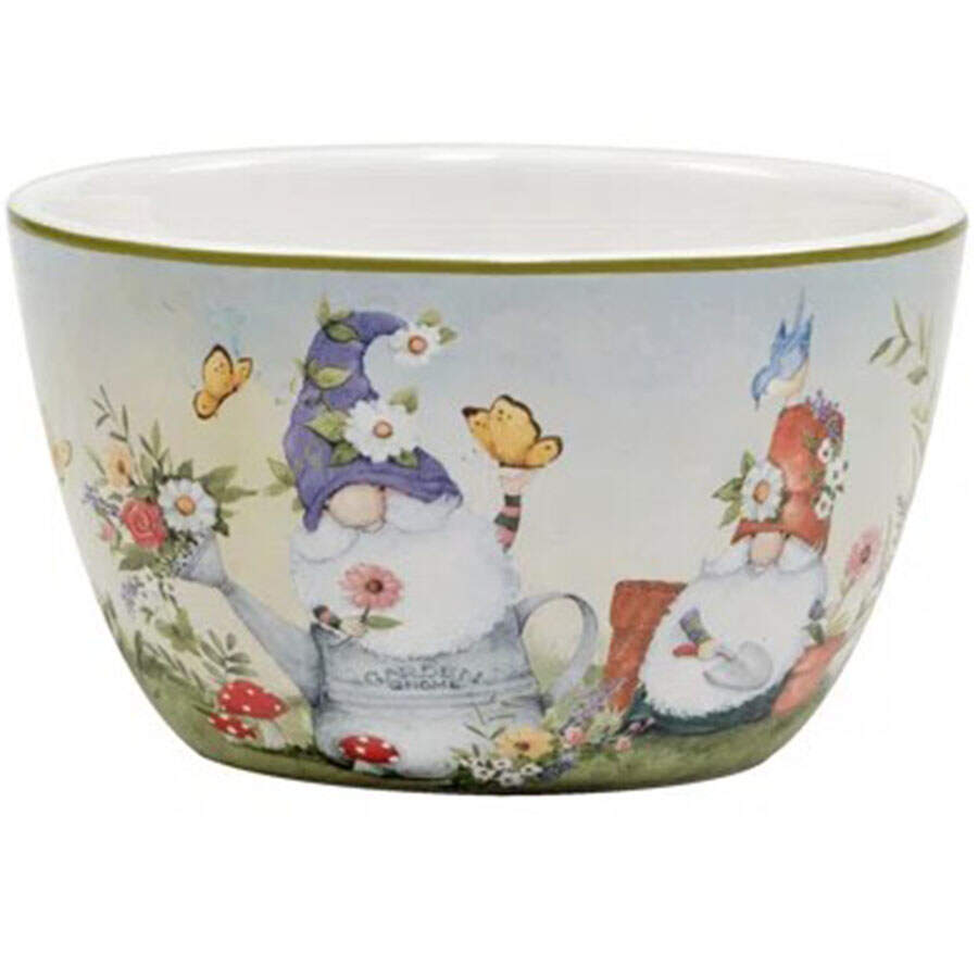 Garden Gnomes Individual Ice Cream/Dip Bowl by Certified International-1