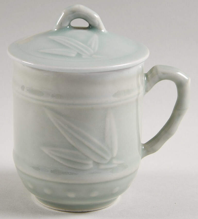 Celadon Bamboo Mug & Lid by China (Made in China)-1