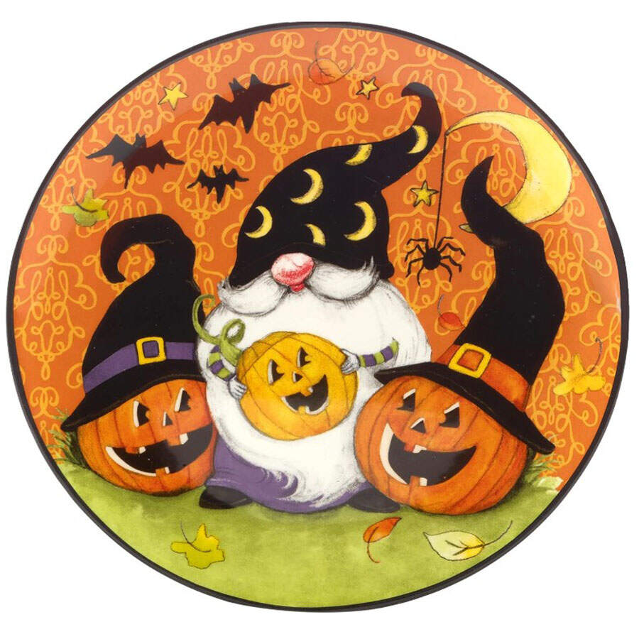Halloween Gnomes Salad/Dessert Plate by Certified International-1