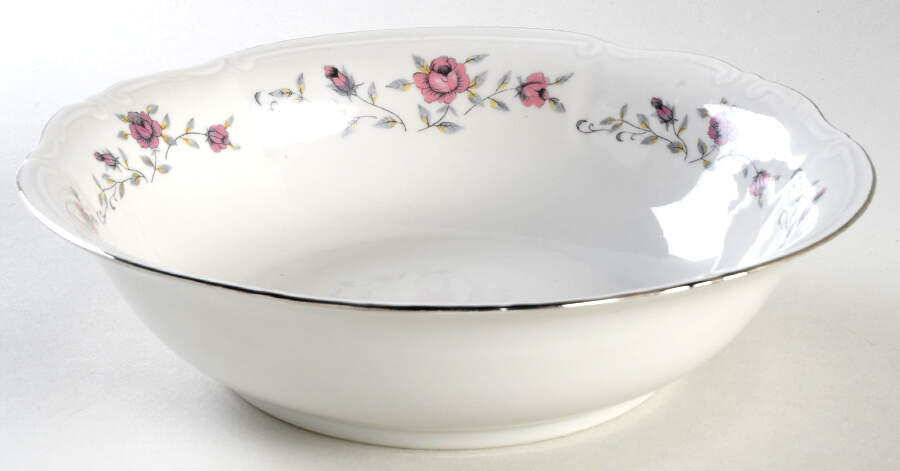 Christine Platinum 8" Round Vegetable Bowl by Chodziez-Poland-1