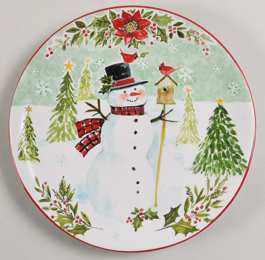 Joy of Christmas Salad/Dessert Plate by Certified International-1