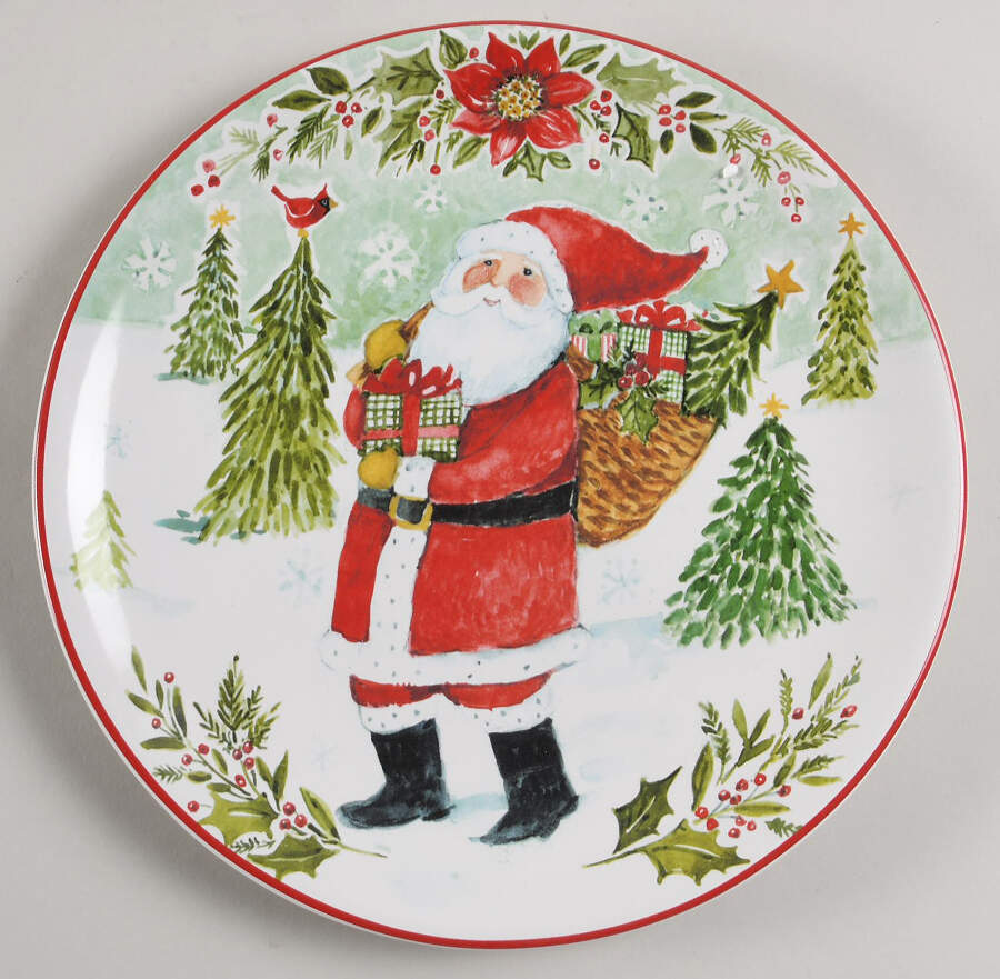 Joy of Christmas Salad/Dessert Plate by Certified International-1