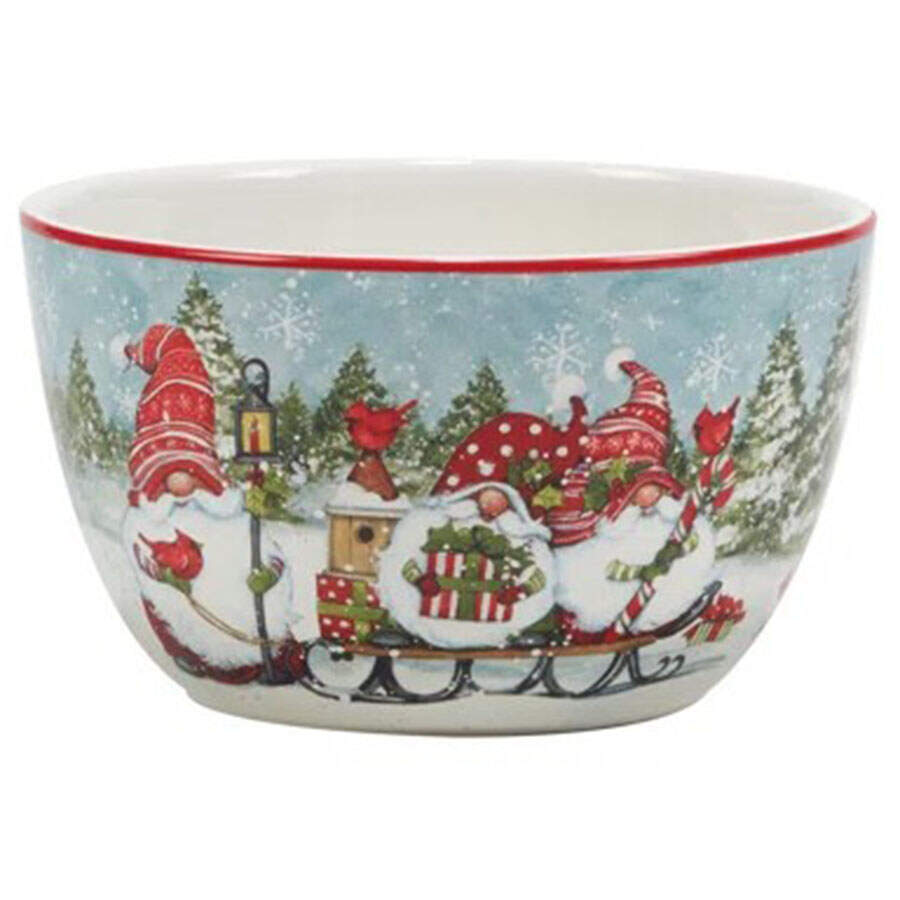 Christmas Gnomes Individual Ice Cream/Dip Bowl by Certified International-1