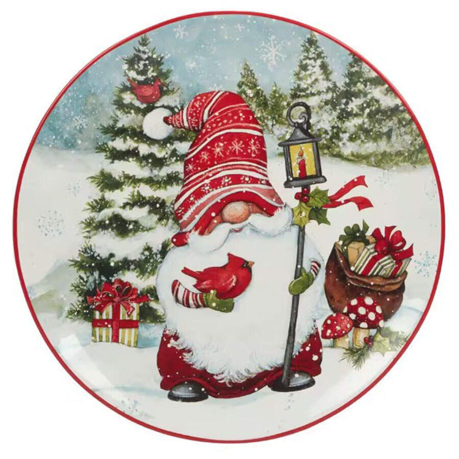 Christmas Gnomes Dinner Plate by Certified International-1