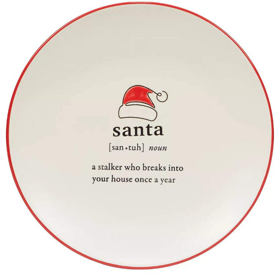 Christmas Fun Red Dessert/Pie Plate by Certified International-1