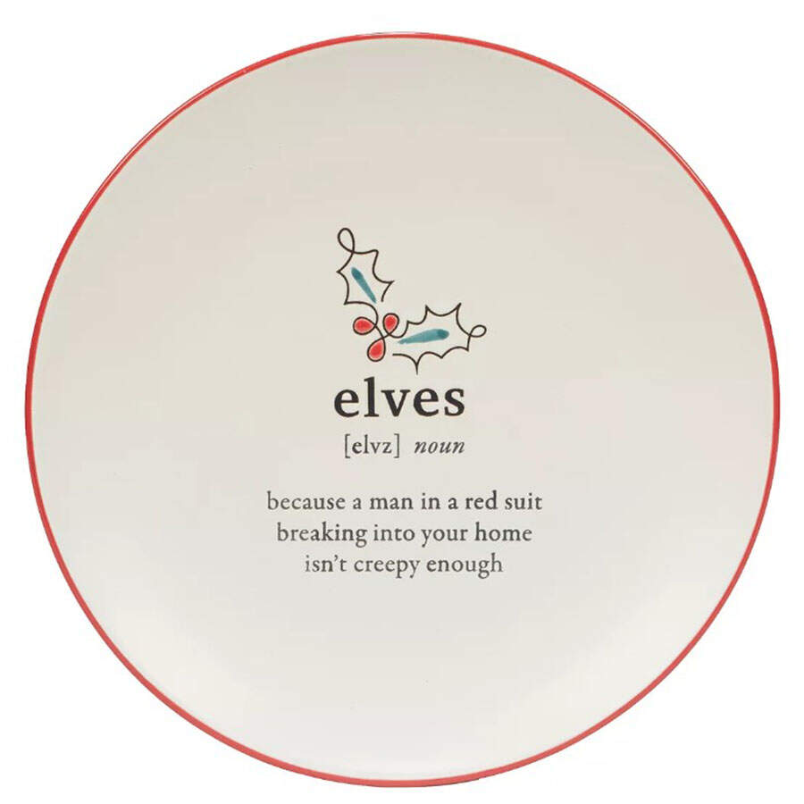 Christmas Fun Red Dessert/Pie Plate by Certified International-1