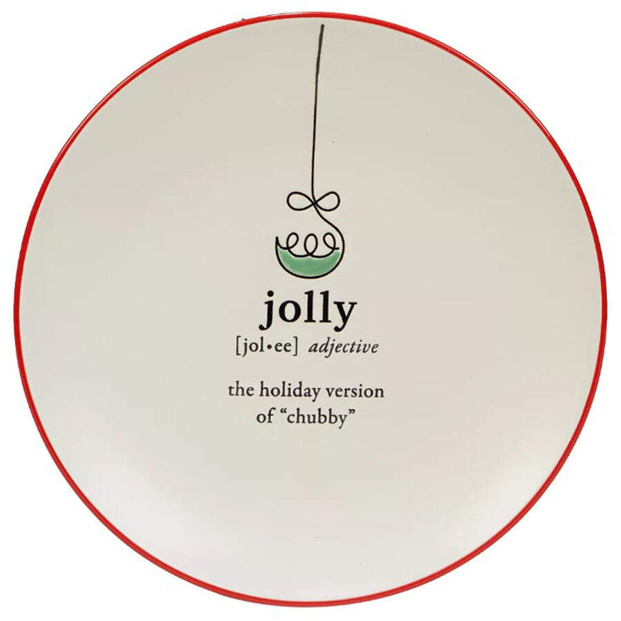 Christmas Fun Red Dessert/Pie Plate by Certified International-1