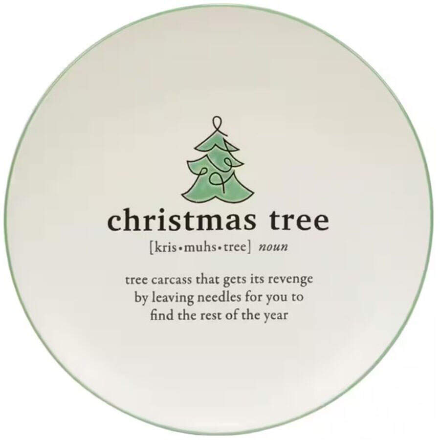 Christmas Fun Green Dessert/Pie Plate by Certified International-1
