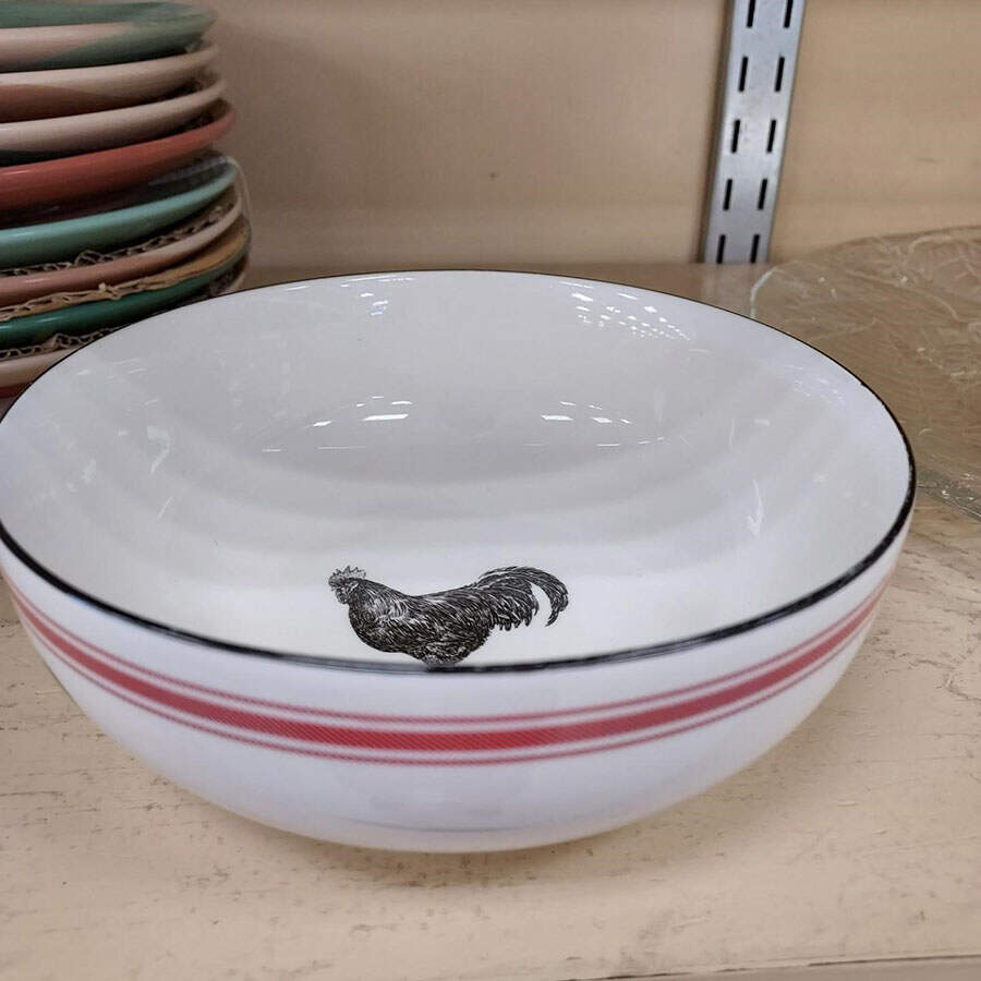 Country Rooster Coupe Soup Bowl by Canterbury Potteries-1