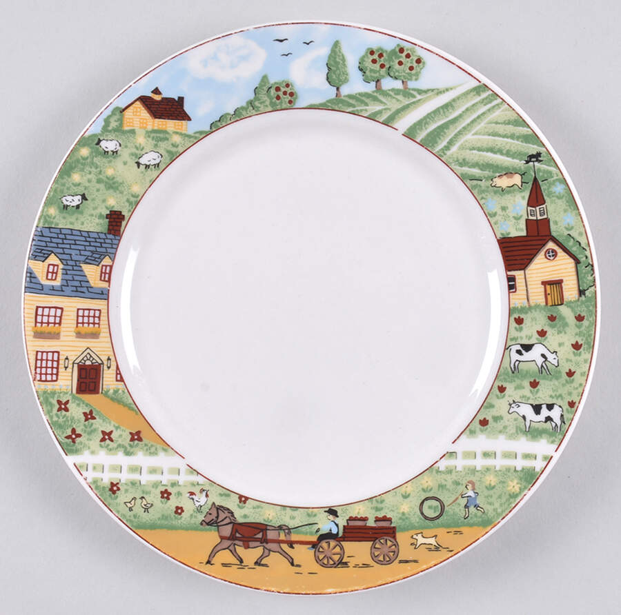 Country Road Salad Plate by China (Made in China)-1