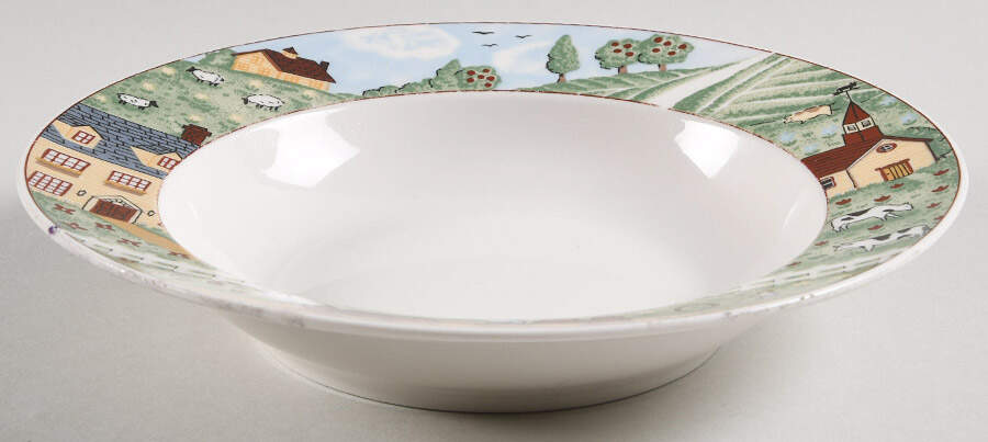 Country Road Rim Soup Bowl by China (Made in China)-1