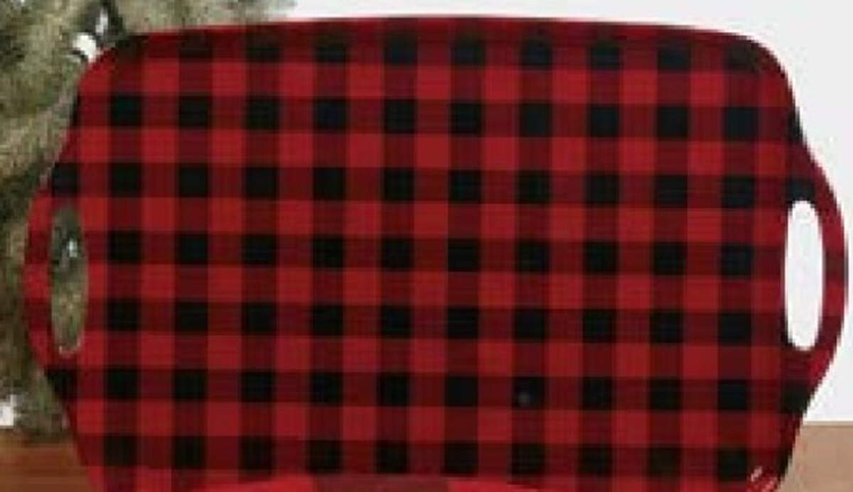 Red Buffalo Plaid (Melamine) 19" Handled Tray by Certified International-1