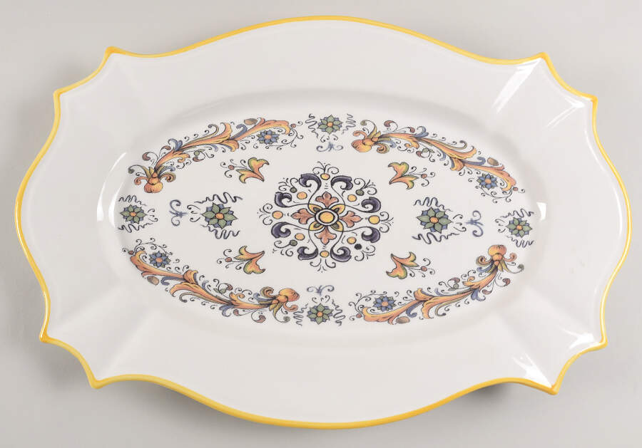 CU419 19" Oval Serving Platter by Ceramica Cuore-1