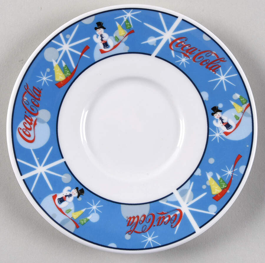 Laughing Snowman Saucer by Coca-Cola-1