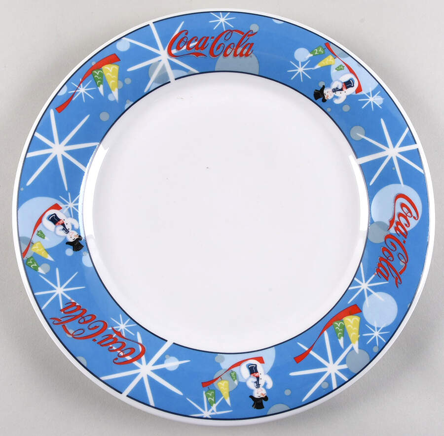 Laughing Snowman Large Dinner Plate by Coca-Cola-1