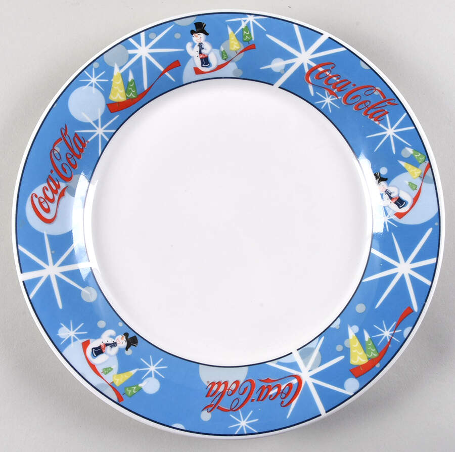 Laughing Snowman Dinner Plate by Coca-Cola-1