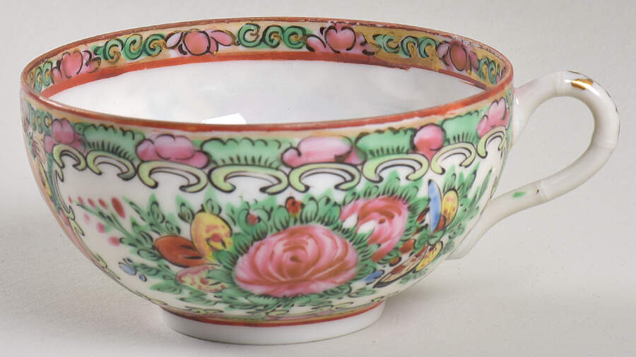 Rose Medallion (No People) Flat Cup by China (Made in China)-1