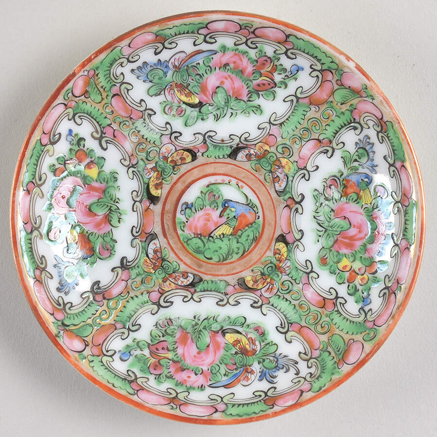 Rose Medallion (No People) Saucer for Footed Bouillon Cup by China (Made in China)-1