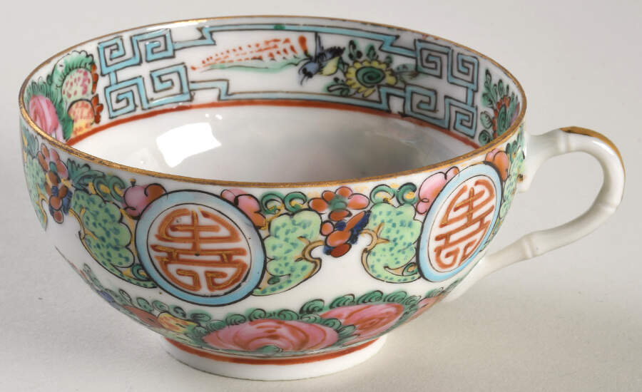 Rose Medallion (No People) Flat Cup by China (Made in China)-1