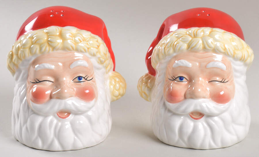 Winking Santa Salt & Pepper Set by Christopher Radko-1