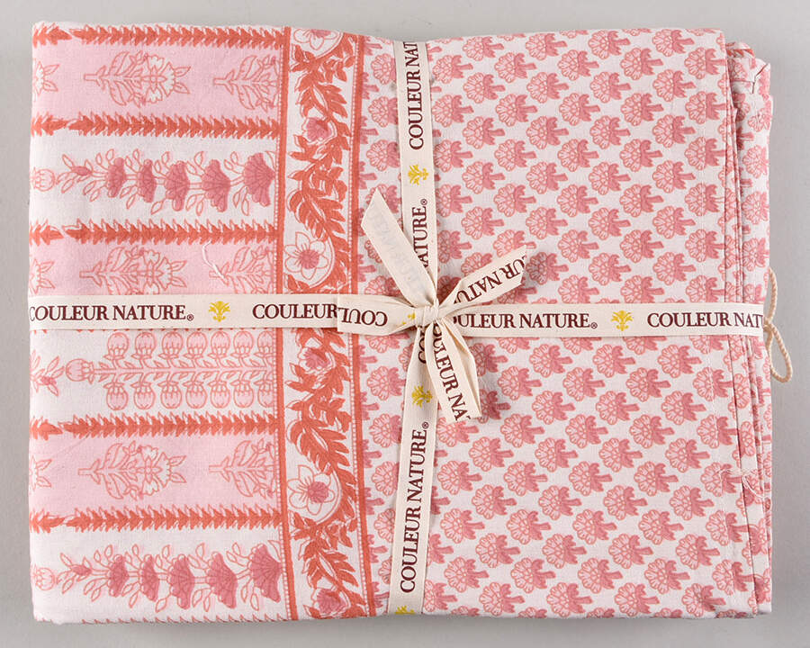 Table Linens & Accessories 71" x 106" Provence Avignon Pink City Cloth Tablecloth by Couleur Nature-1