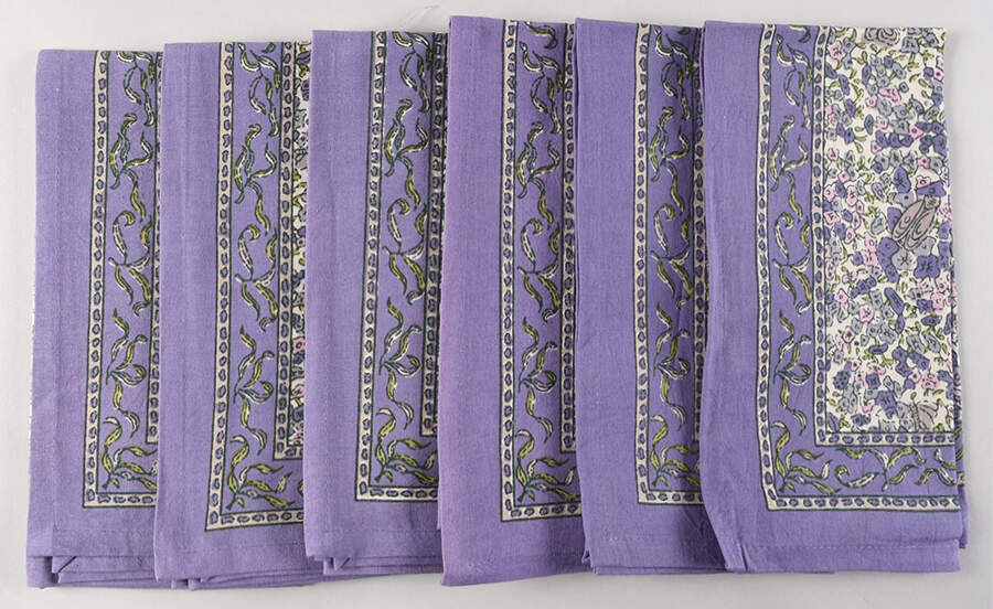 Table Linens & Accessories (6 Pack) 19" x 19" Lavender Purple Cloth Napkin by Couleur Nature-1