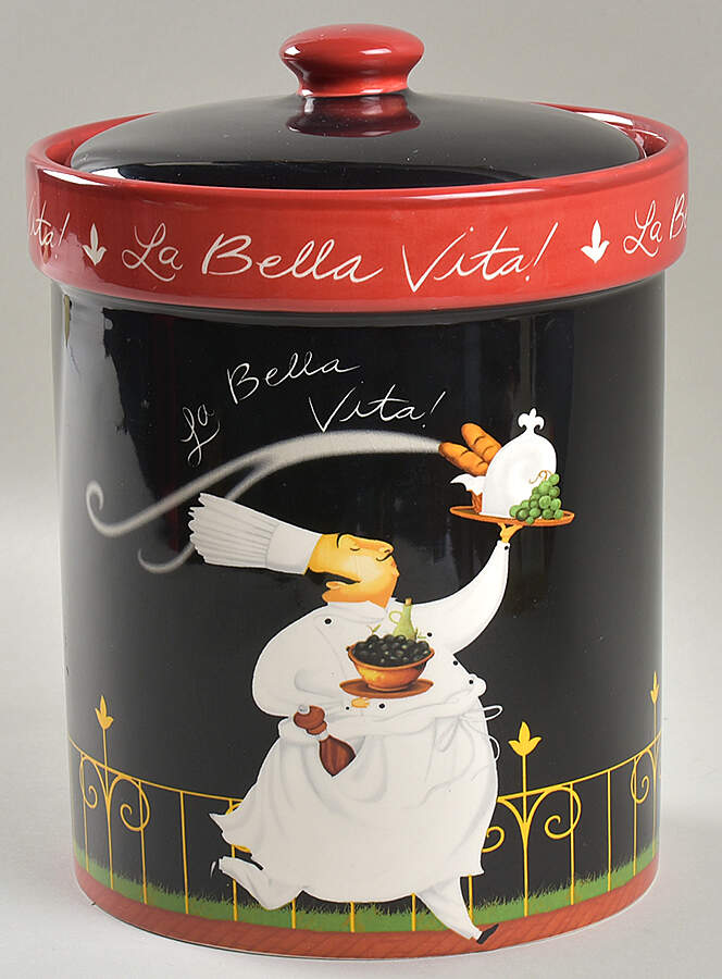 La Bella Vita Extra Large Canister & Lid with Seal Ring by Certified International-1