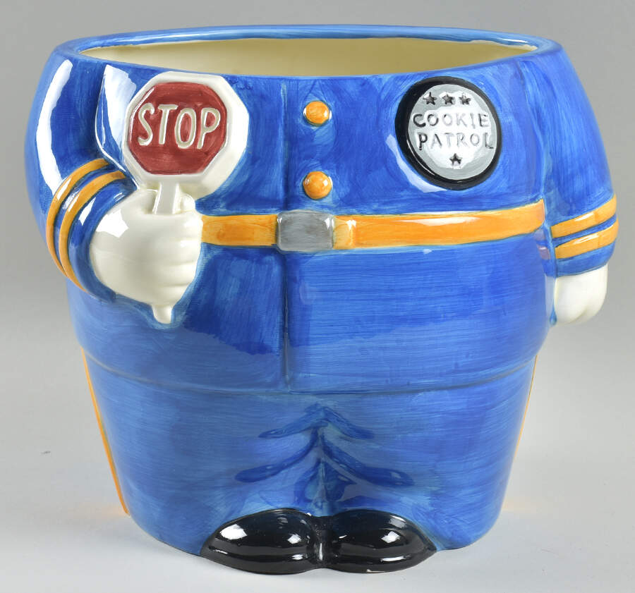 Cookie Patrol Cookie Jar No Lid by Clay Art-1