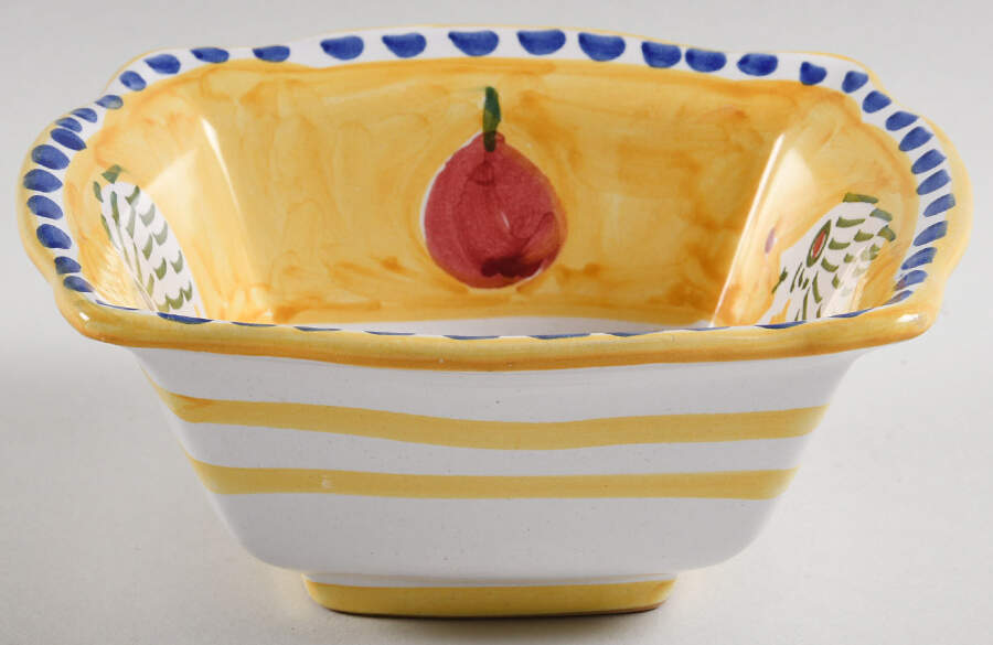 Campagna-Hedgehog Square Cereal Bowl by Ceramica Artistica (CAS Vietri)-1