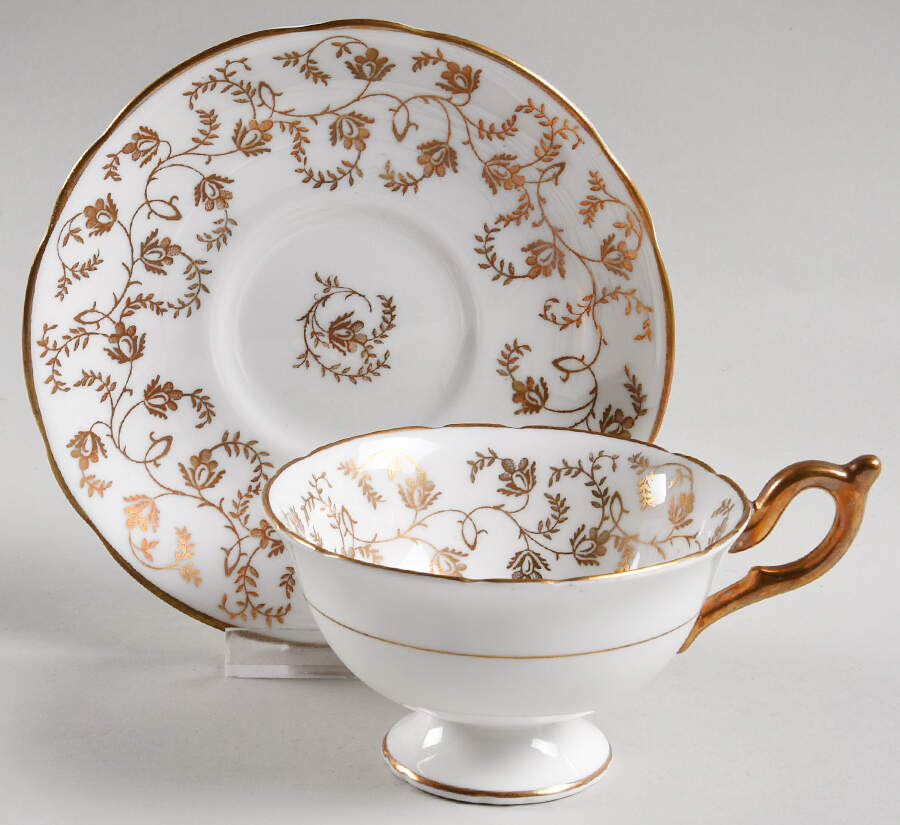 10188 Footed Cup & Saucer Set by Coalport-1