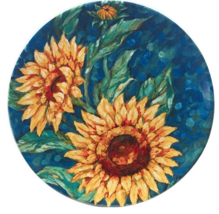 Golden Sunflowers Dinner Plate by Certified International-1