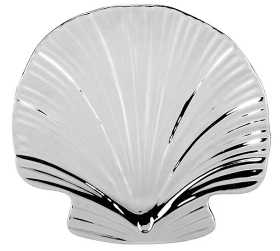 Silver Coast Coastal 14" Shell Shape Platter by Certified International-1