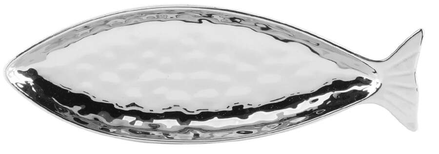 Silver Coast Coastal 17" Fish Shaped Platter by Certified International-1