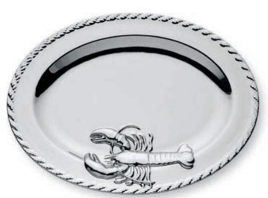 Silver Coast Coastal 16" Oval Serving Platter by Certified International-1