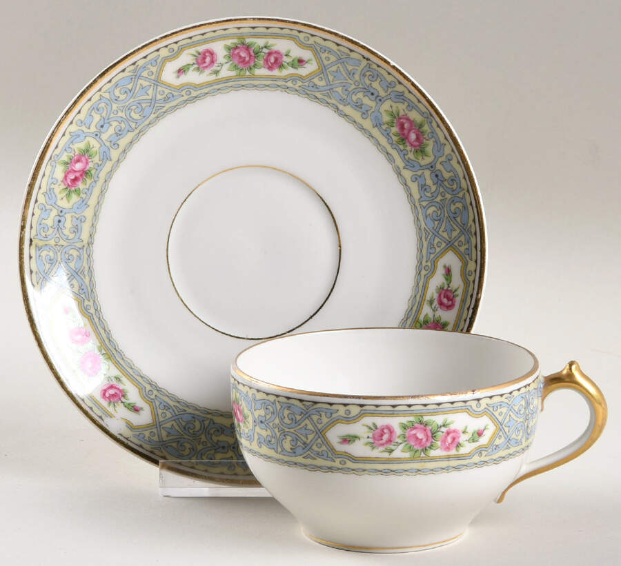 CHF2030 Flat Cup & Saucer Set by Charles Field Haviland-1