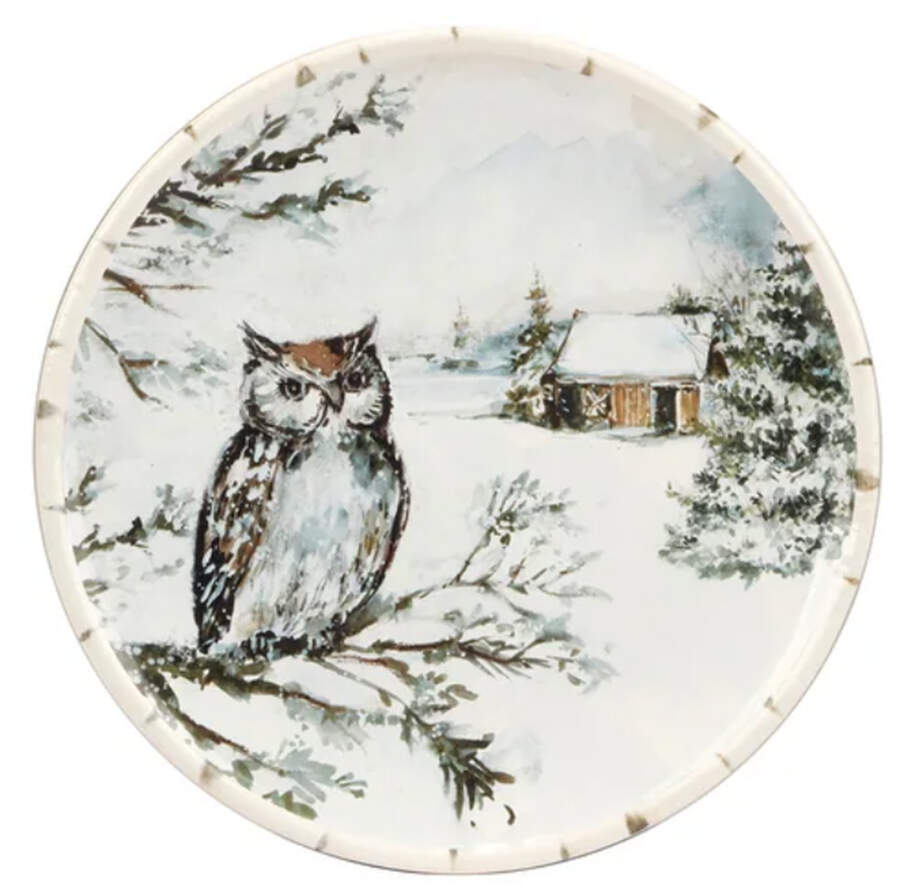 Winter's Frost Dessert/Pie Plate by Certified International-1
