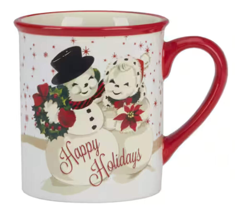 Santa's Retro Christmas (Melamine) Mug by Certified International-1