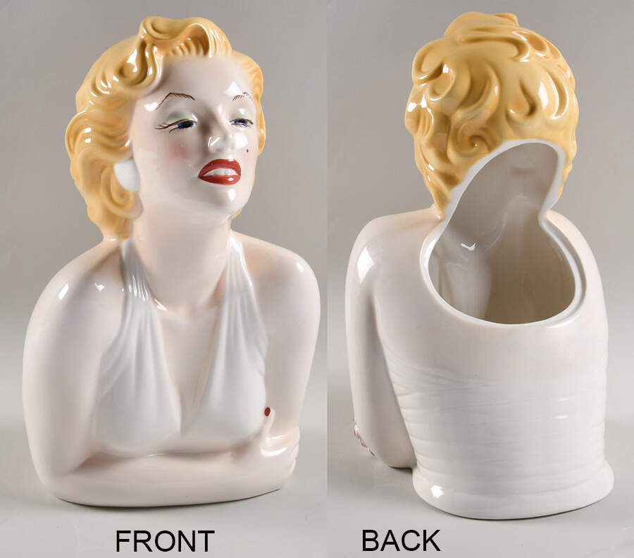 Marilyn Monroe Cookie Jar No Lid by Clay Art-1