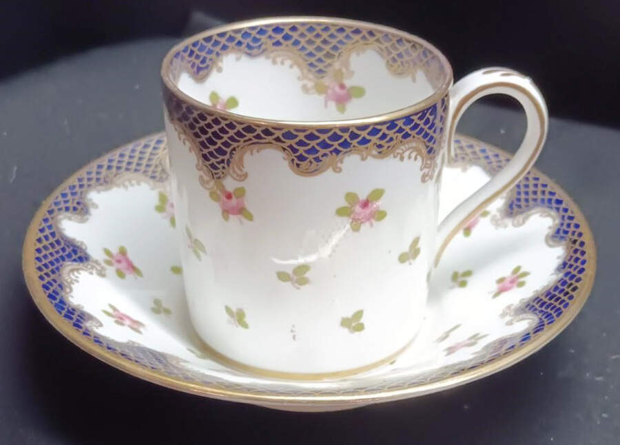 3072 Flat Demitasse Cup & Saucer Set by Crown Staffordshire-1