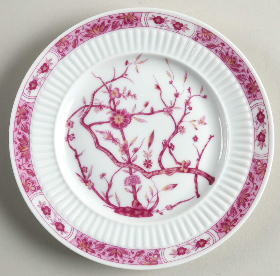 Fleur de Jade Pink Bread & Butter Plate by Ceralene-1