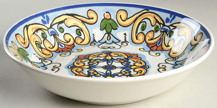 C0R10 12" Round Serving Bowl by Ceramicheitalia-1