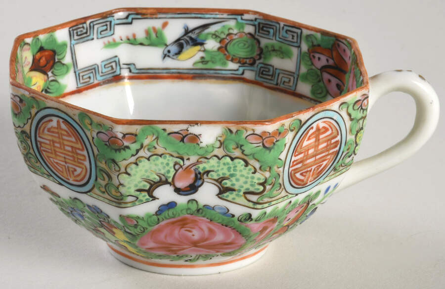 Rose Medallion  (No People) Octagonal Flat Cup by China (Made in China)-1